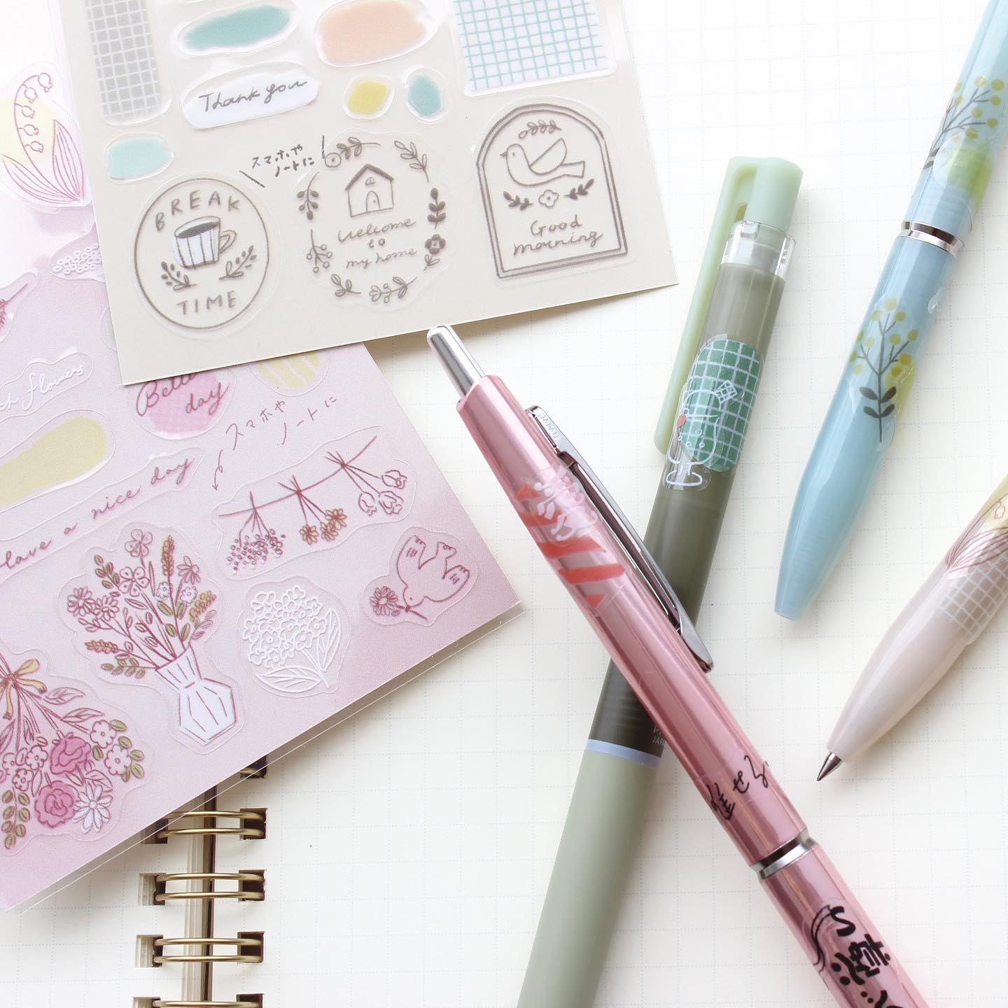 Planner Stickers - Pink Flower