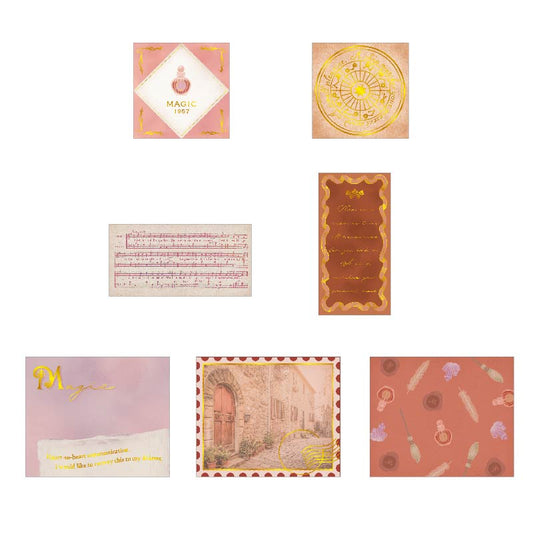 Collage Flake Stickers - Red Magic