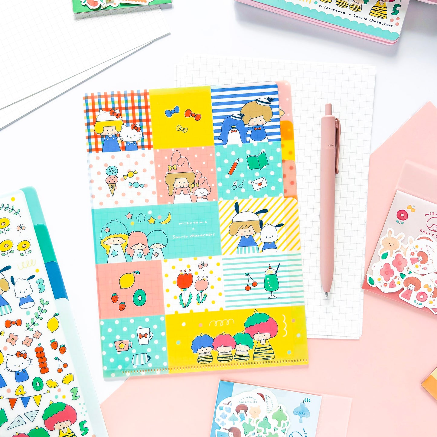 Limited Edition A5 Clear File - mizutama x Sanrio Characters