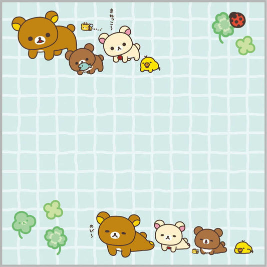 Rilakkuma / Square Sticky Note - Happy Friends