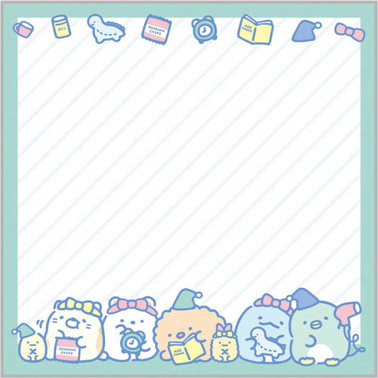 Sumikkogurashi / Square Sticky Note - Pajama Night