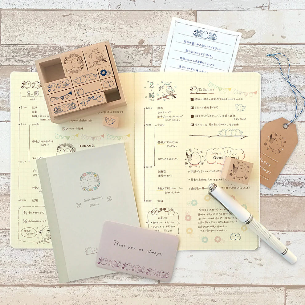 Rubber Stamp Set - Long-tailed Tit