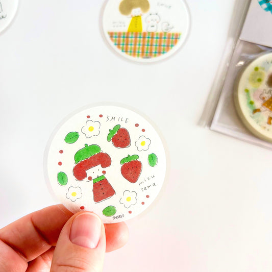 mizutama / Limited Edition / Circle Flake Stickers (light bule / 50 different stickers)