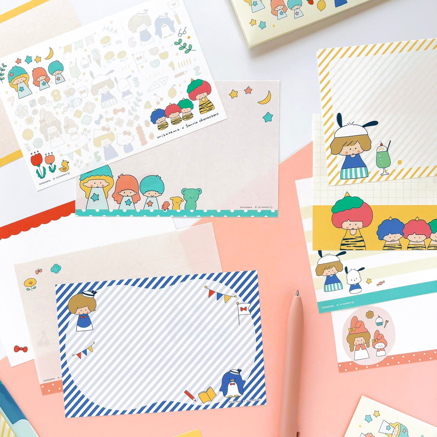 Limited Edition Mini Letter Set - mizutama x Sanrio All Stars