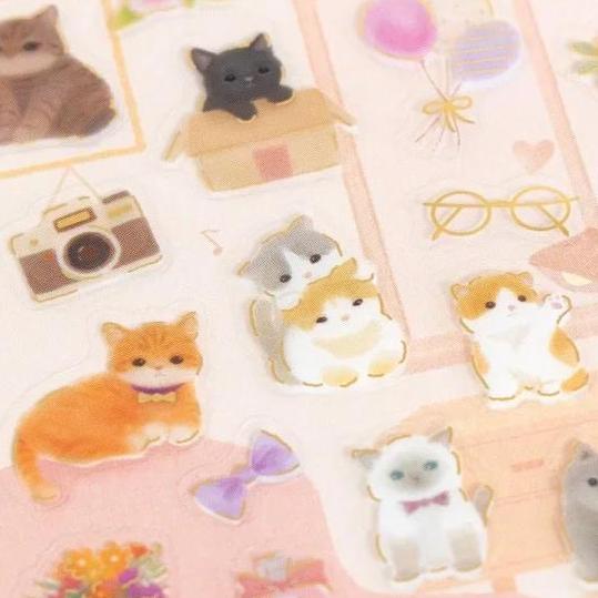 Cat Stickers - Flowers