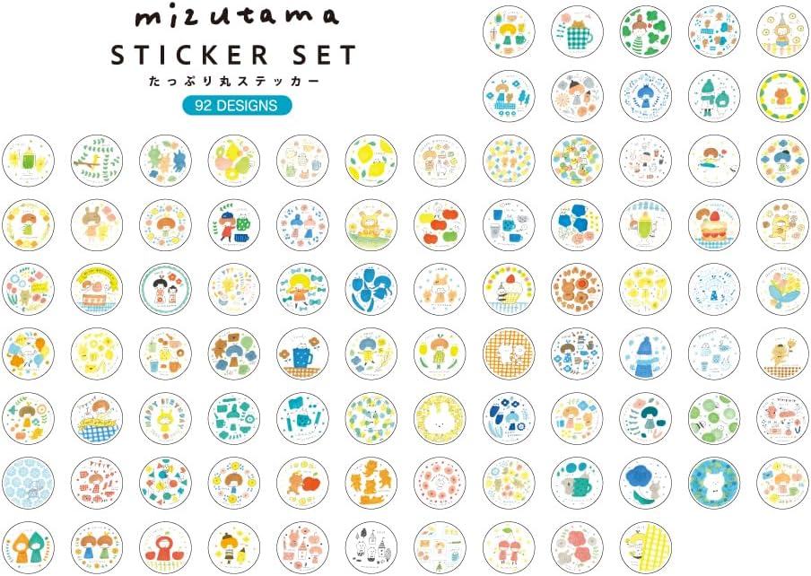 mizutama / Limited Edition / Circle Flake Stickers (blue)