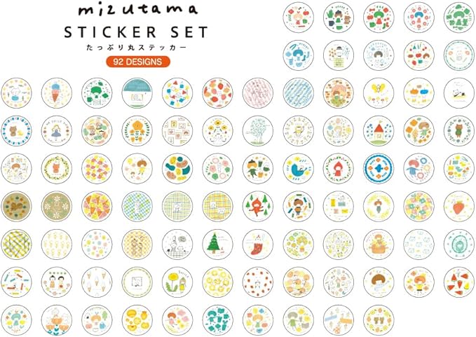 mizutama / Limited Edition / Circle Flake Stickers (red)