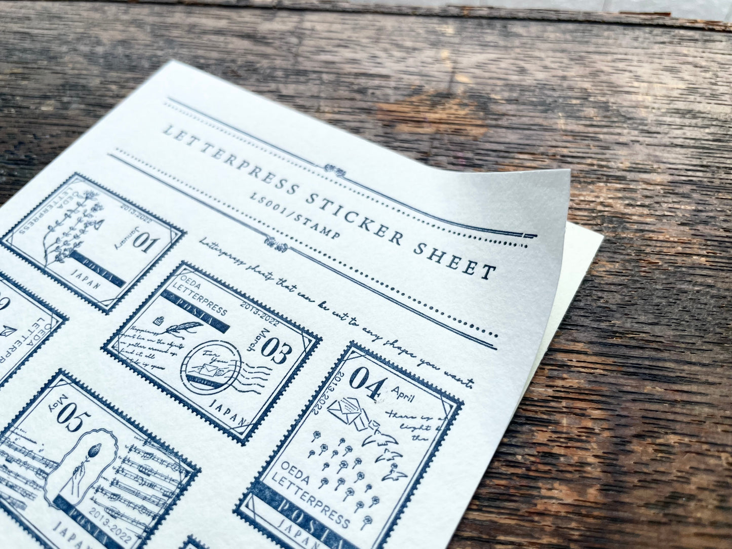 Letterpress Sticker Sheet - Stamp