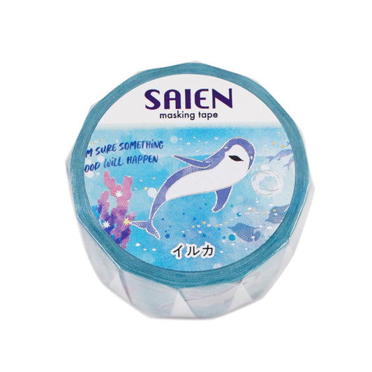SAIEN / Shiny Washi Tape - Dolphin