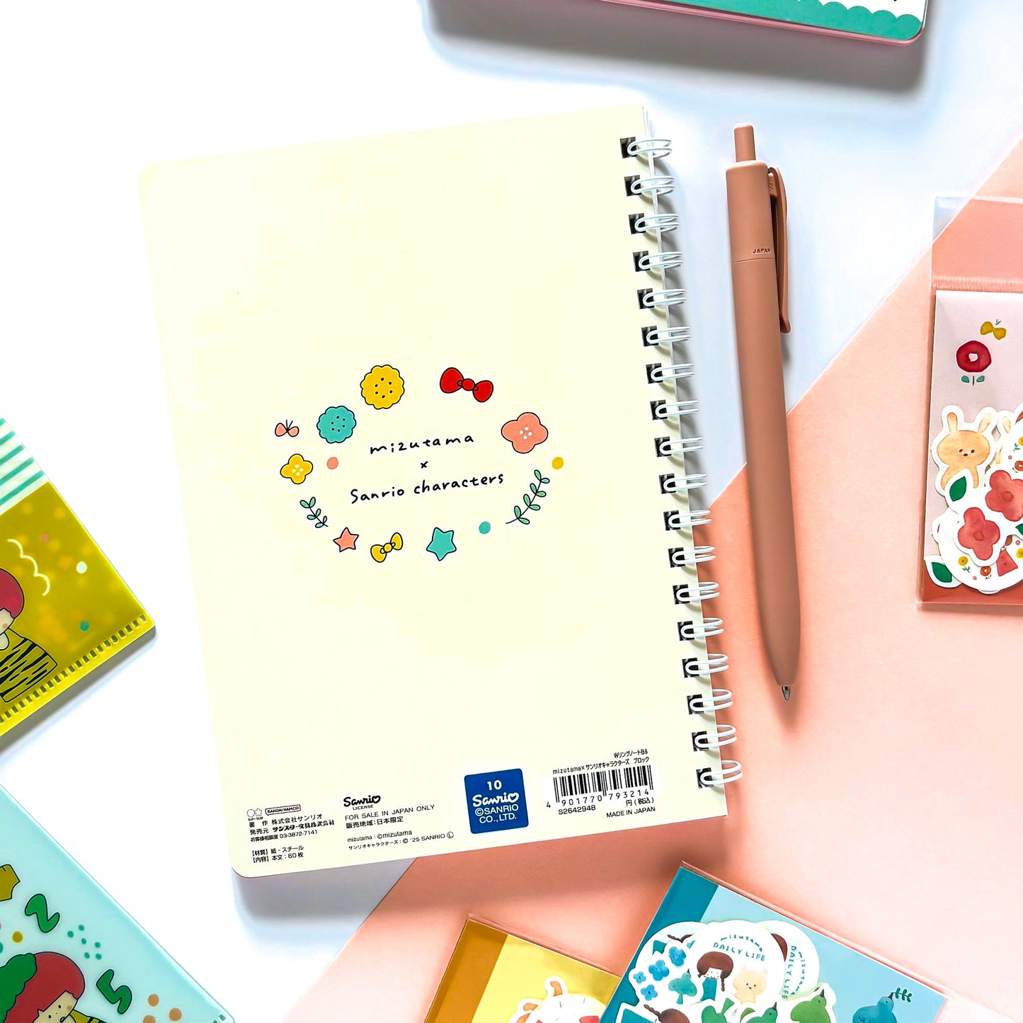 Limited Edition Ring Notebook - mizutama x Sanrio Characters