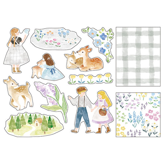 Blooming Flake Stickers - Gray