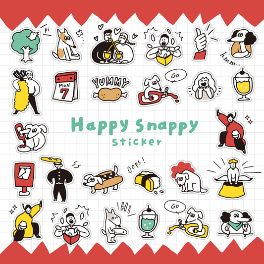 Happy Snappy Stickers - Red