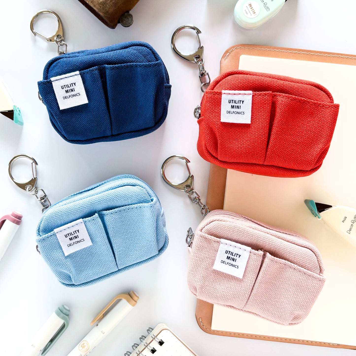 Delfonics / Mini Utility Pouch Keychain - Cotton (Orange)