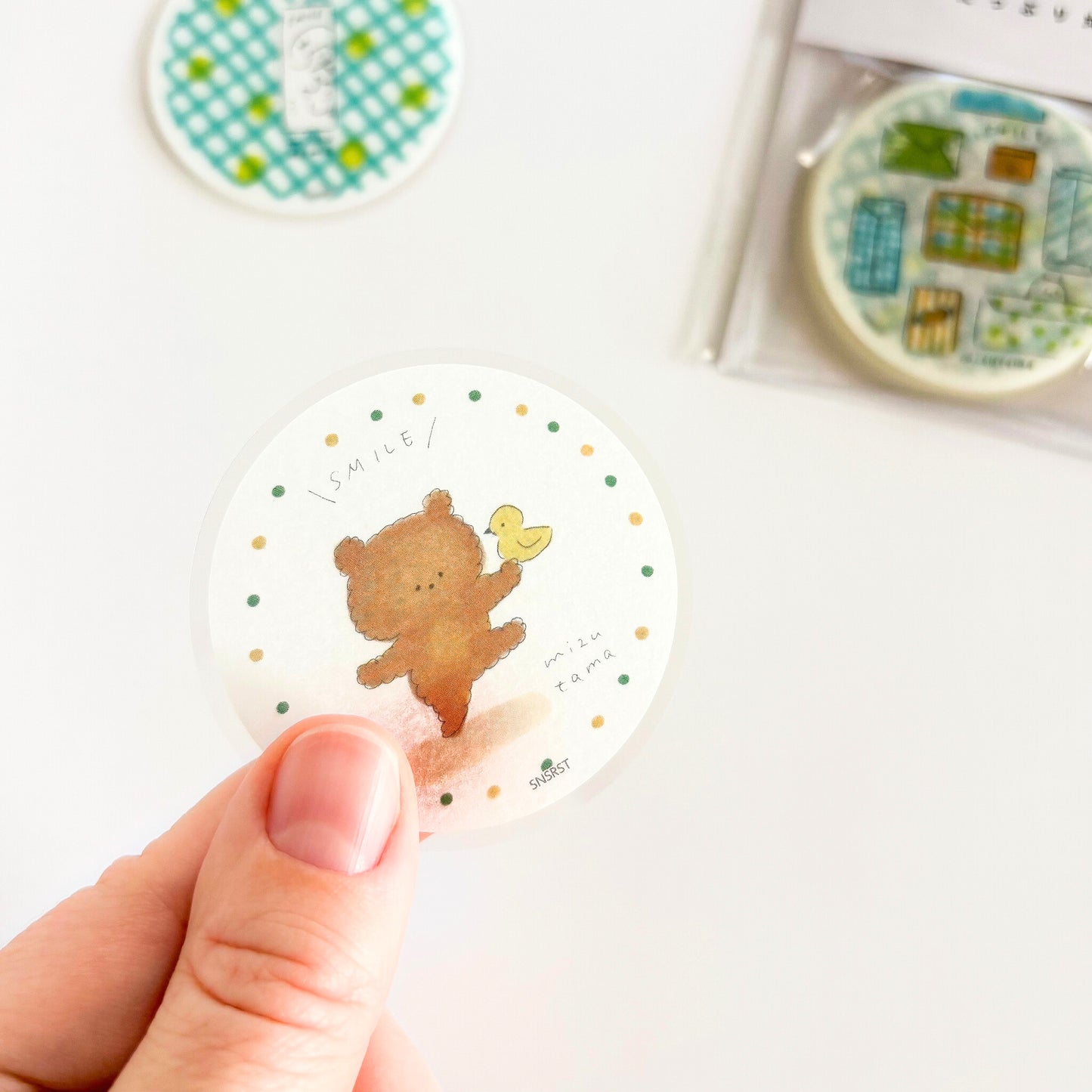 mizutama / Limited Edition / Circle Flake Stickers (beige / 50 different stickers)