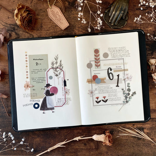 THE SUPERIOR LABOR / シュペリオールレイバー カーフレザーノートカバー【ブラック・A5】