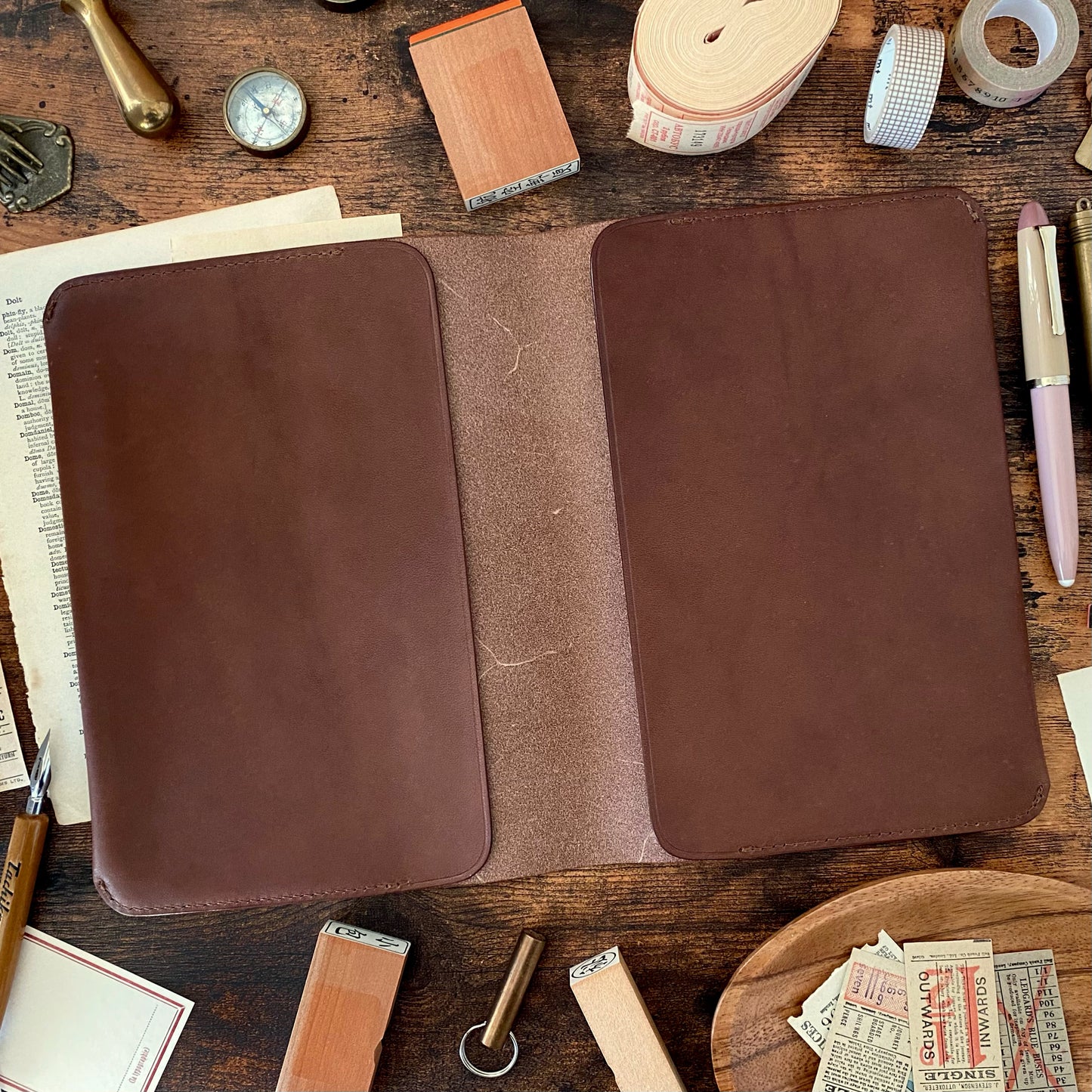 The Superior Labor / Leather Notebook Cover - Brown (A5)