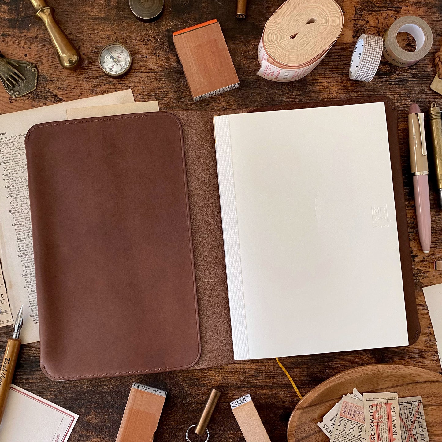 The Superior Labor / Leather Notebook Cover - Brown (A5)