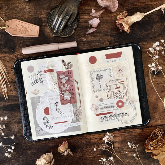 THE SUPERIOR LABOR / シュペリオールレイバー カーフレザーノートカバー【ブラック・A6】