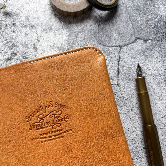 The Superior Labor / Oil Leather A6 Notebook Cover - Natural
