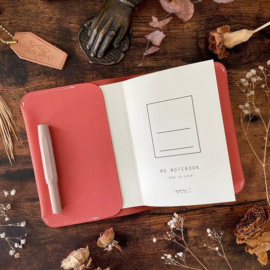 Limited Edition / The Superior Labor / Calf Leather Notebook Cover (A6) - Pink