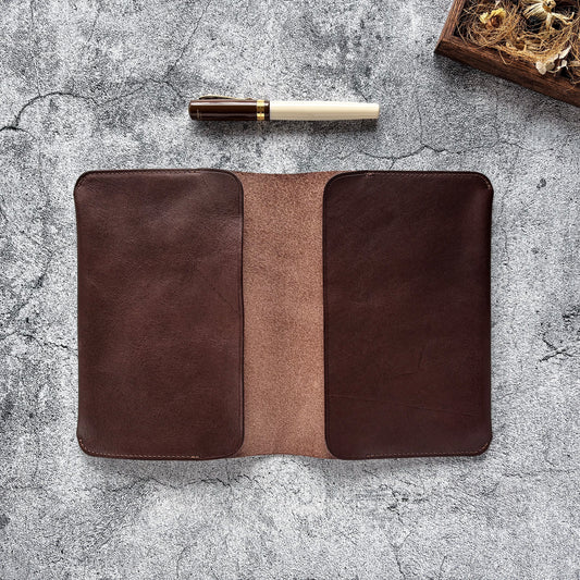The Superior Labor / Oil Leather B6 Notebook Cover - Dark Brown