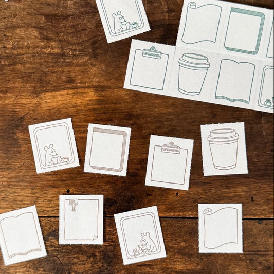 MiiCHOS x CTJF / Letterpress 8 Patterns Label Book