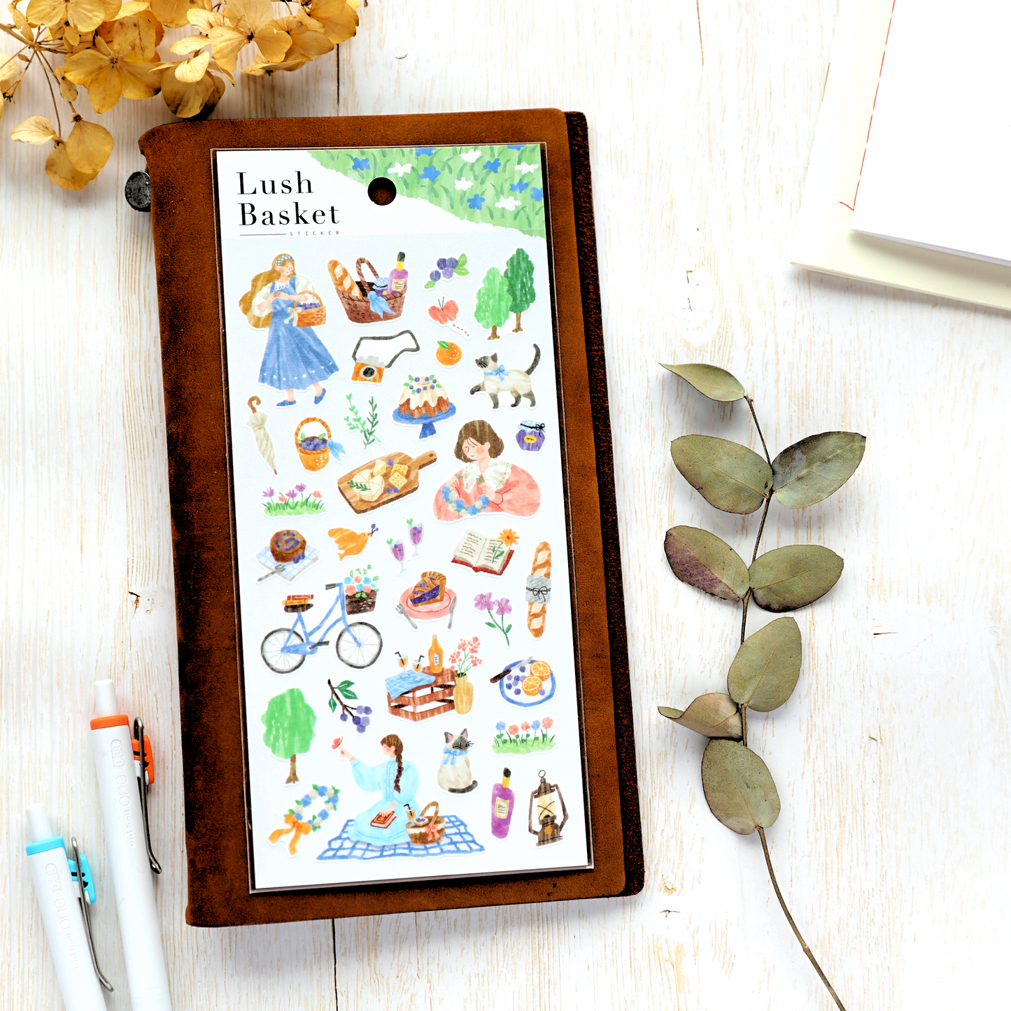 Picnic Stickers - Blue Skirt