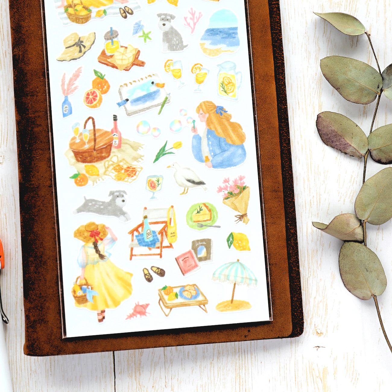 Picnic Stickers - Yellow Skirt
