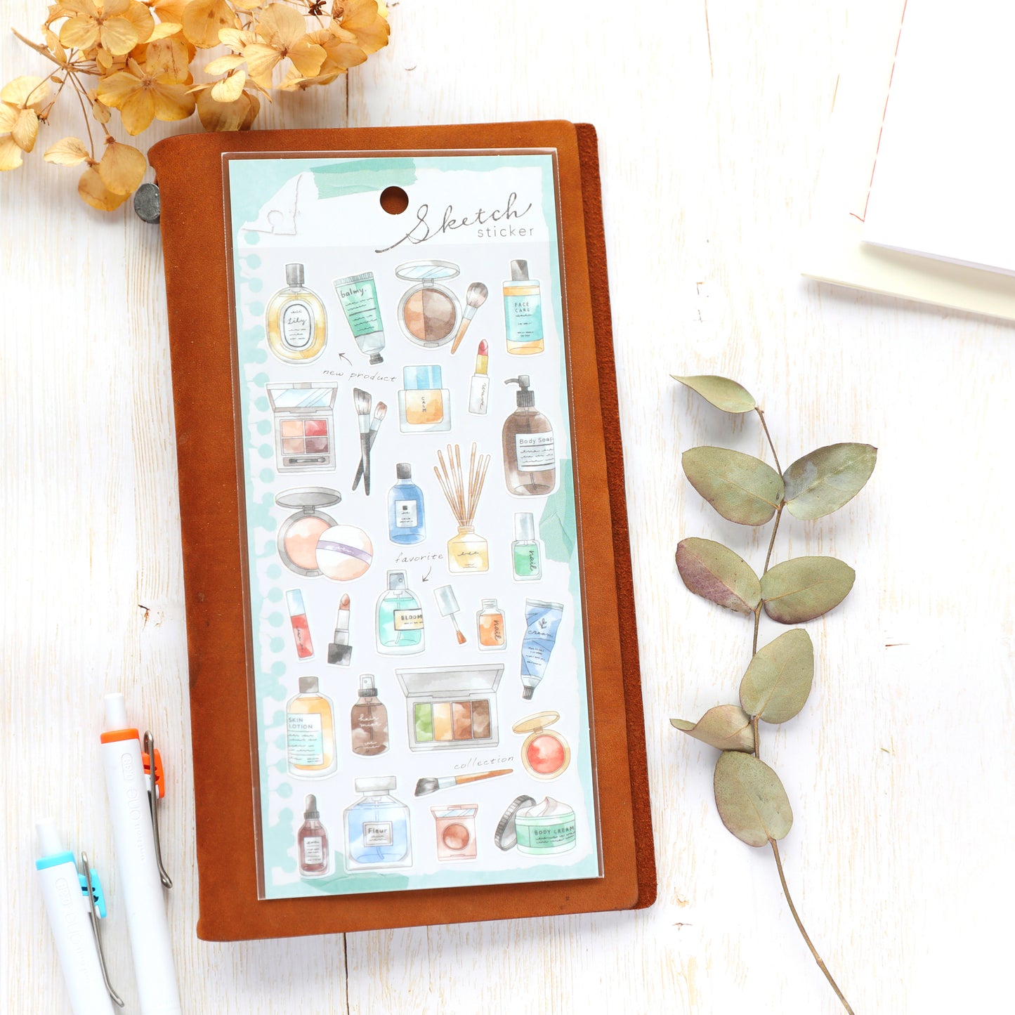 Watercolor Stickers - Cosmetics