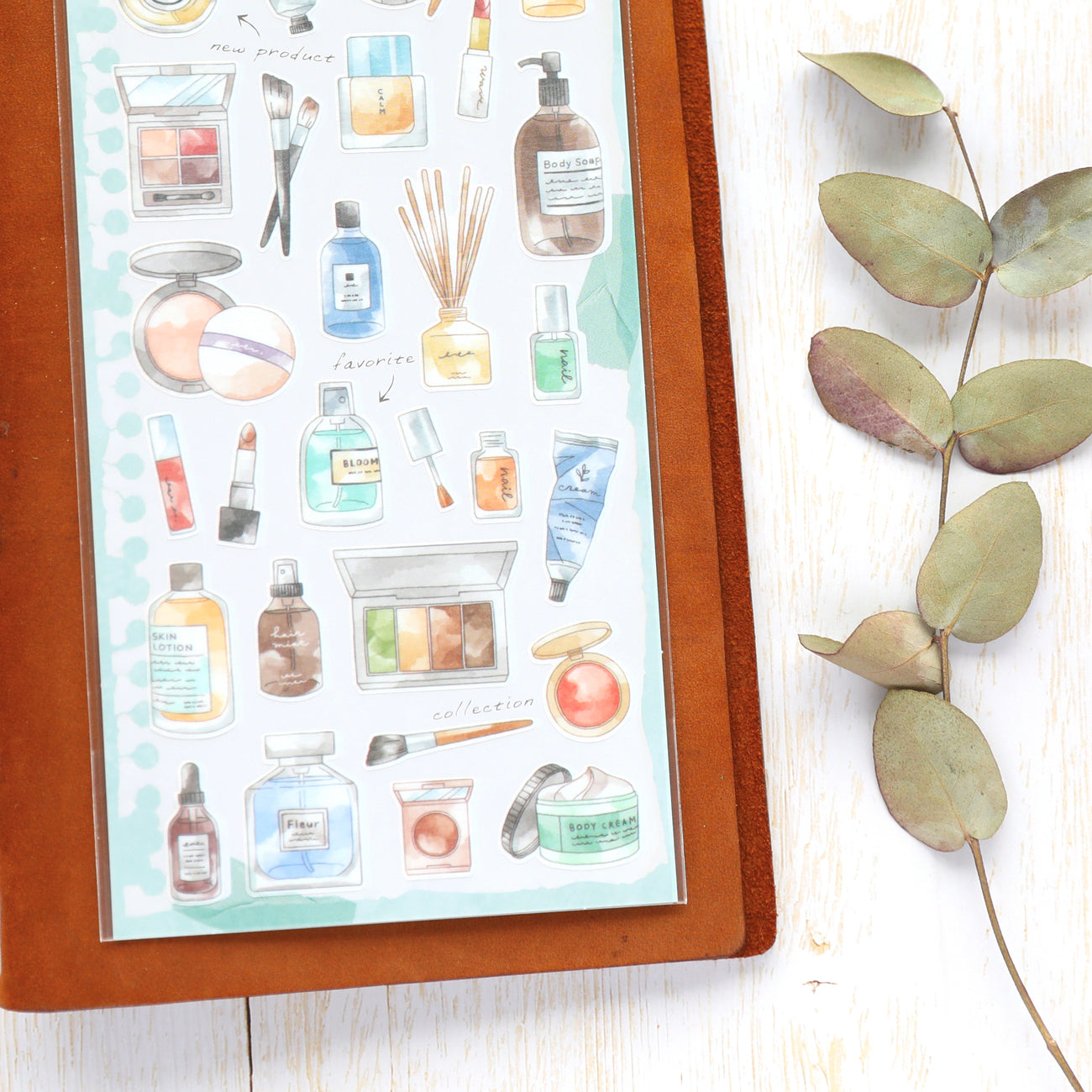 Watercolor Stickers - Cosmetics