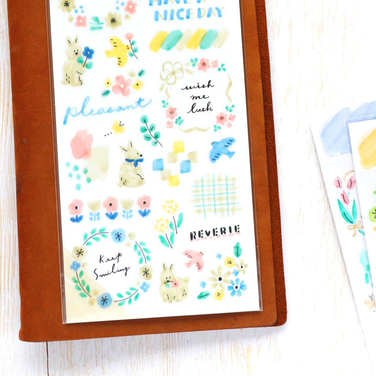 Sunny Sketch Stickers - Beige