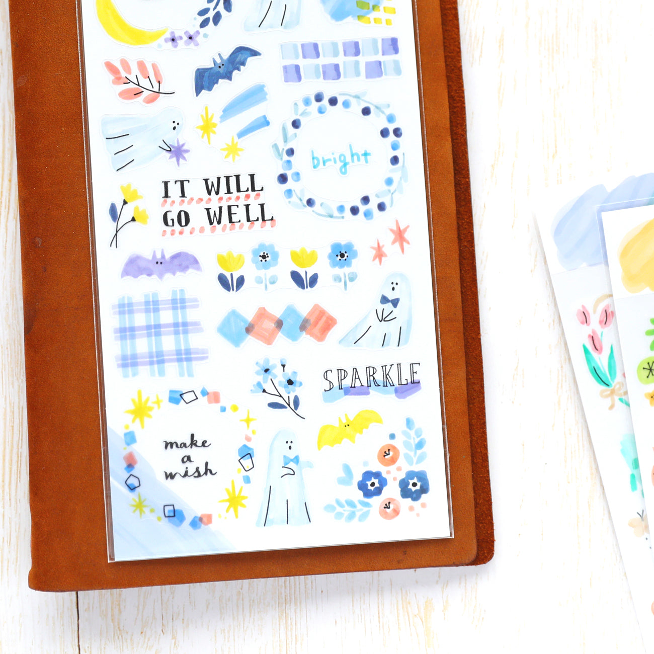 Sunny Sketch Stickers - Night Blue