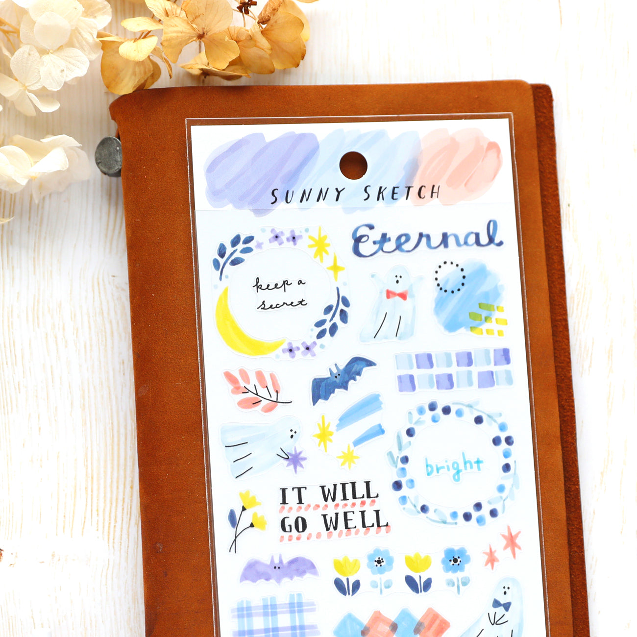 Sunny Sketch Stickers - Night Blue