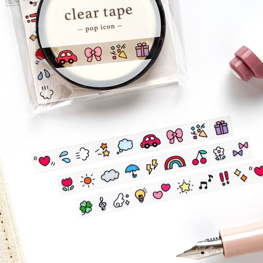 Mind Wave / Slim Clear Tape - Colorful Icons