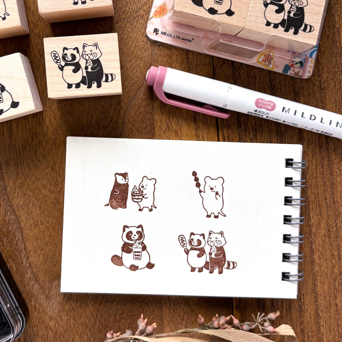 Animal Friends Rubber Stamp - Sweets