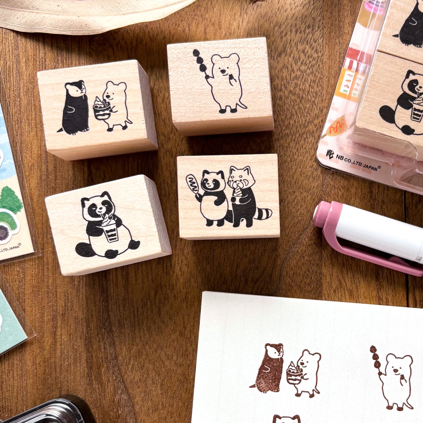Animal Friends Rubber Stamp - Sweets