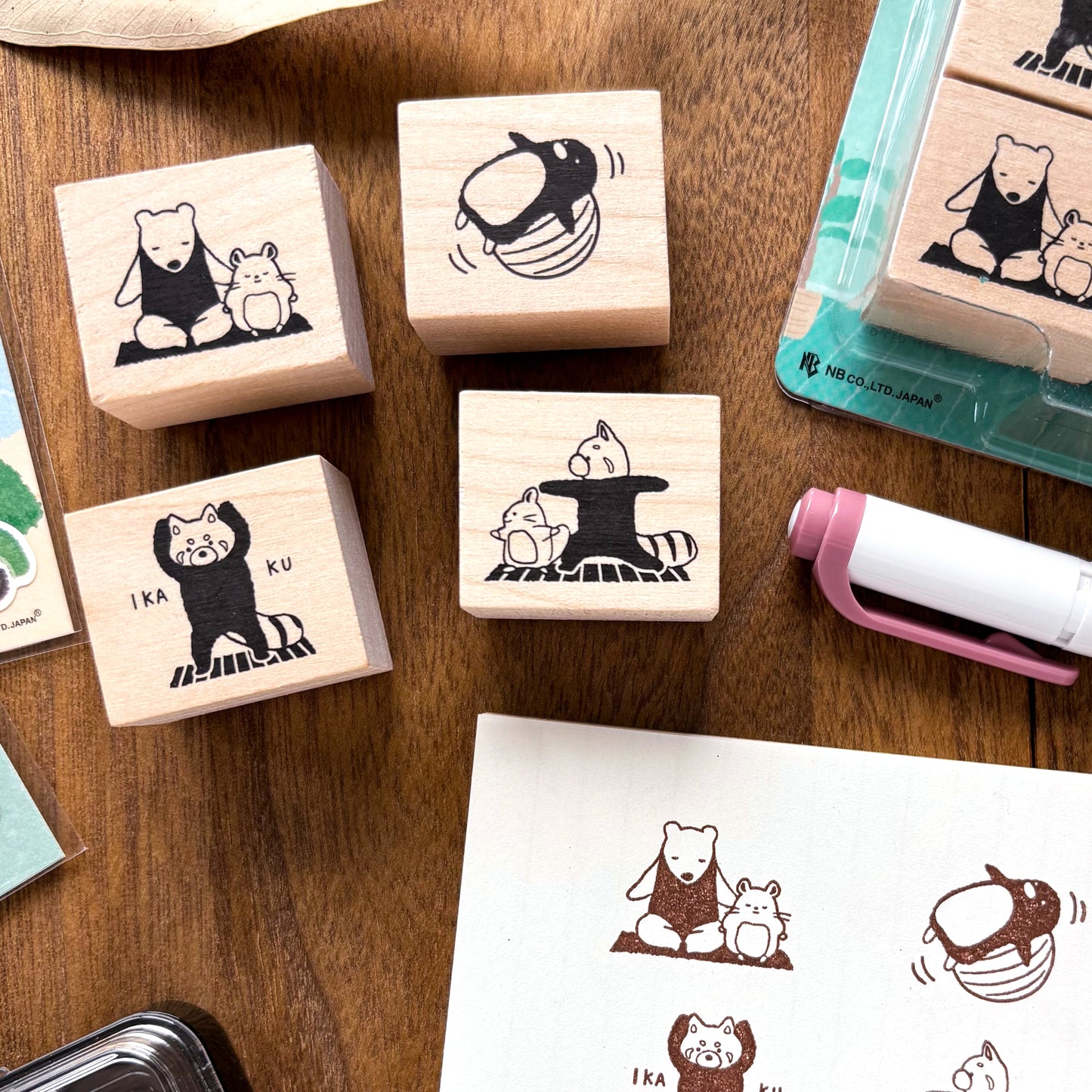 Animal Friends Rubber Stamp - Yoga
