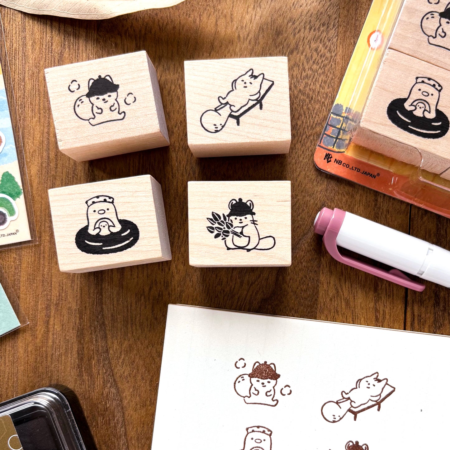 Animal Friends Rubber Stamp - Sauna