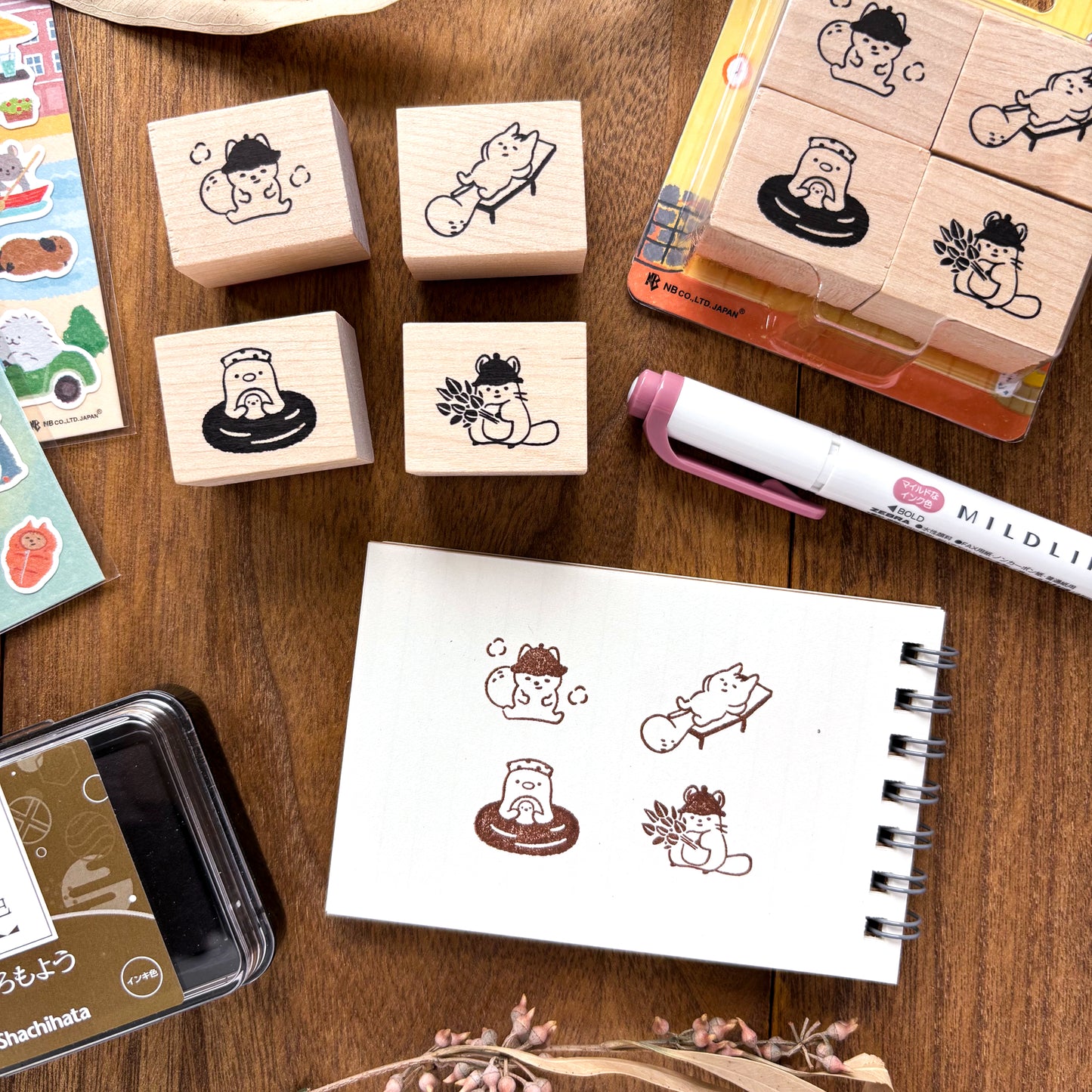 Animal Friends Rubber Stamp - Sauna