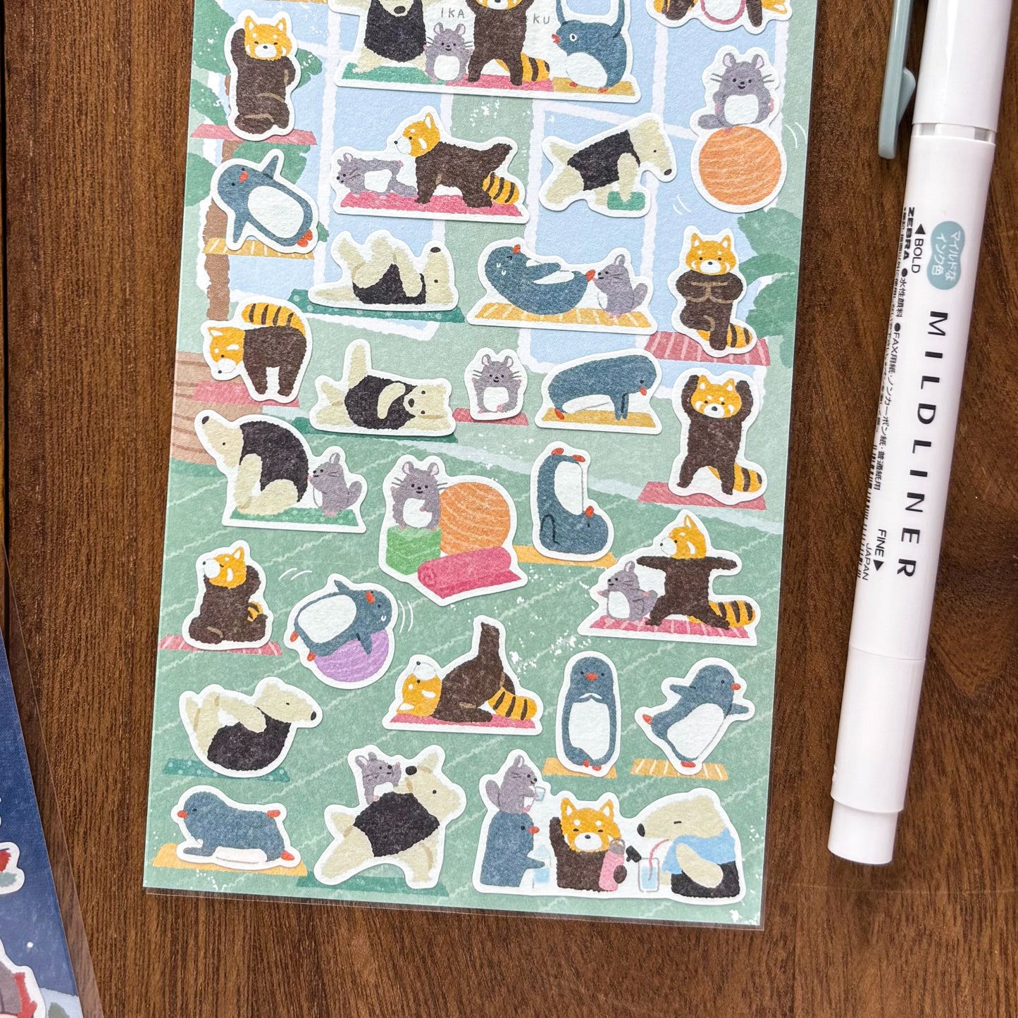Animal Friends Stickers - Yoga
