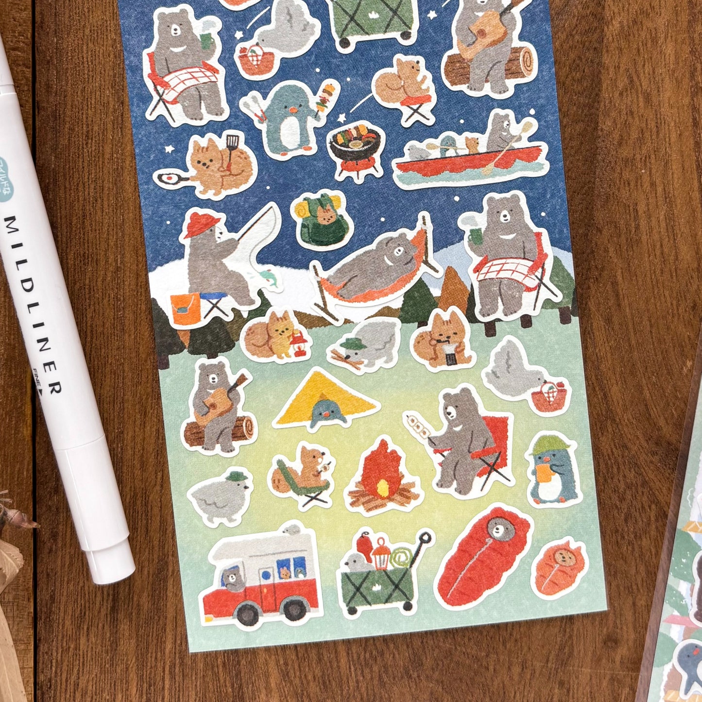 Animal Friends Stickers - Camping