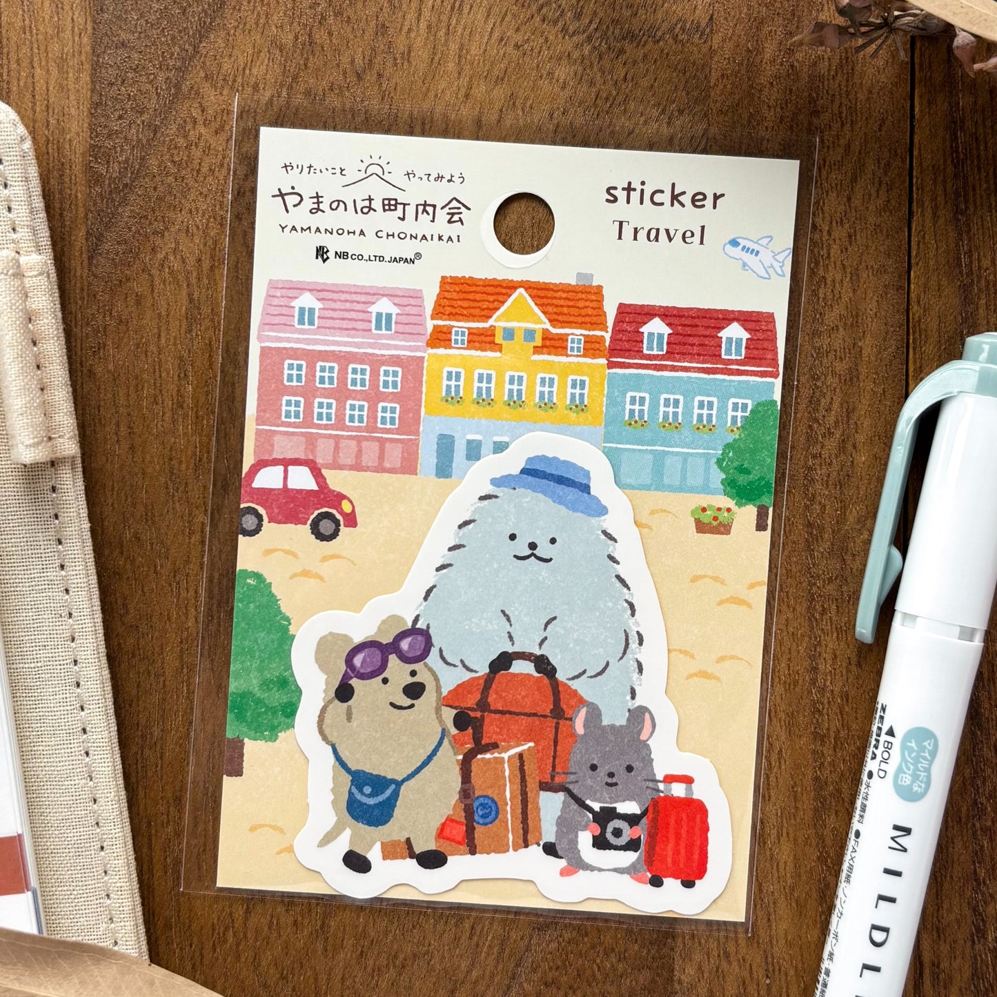 Animal Friends Vinyl Sticker - Travel