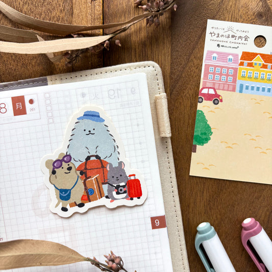 Animal Friends Vinyl Sticker - Travel