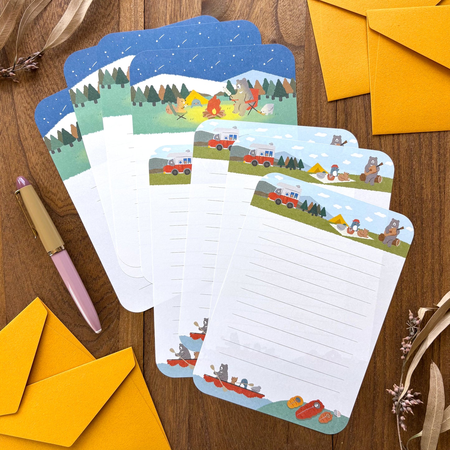Animal Friends Letter Set - Camping