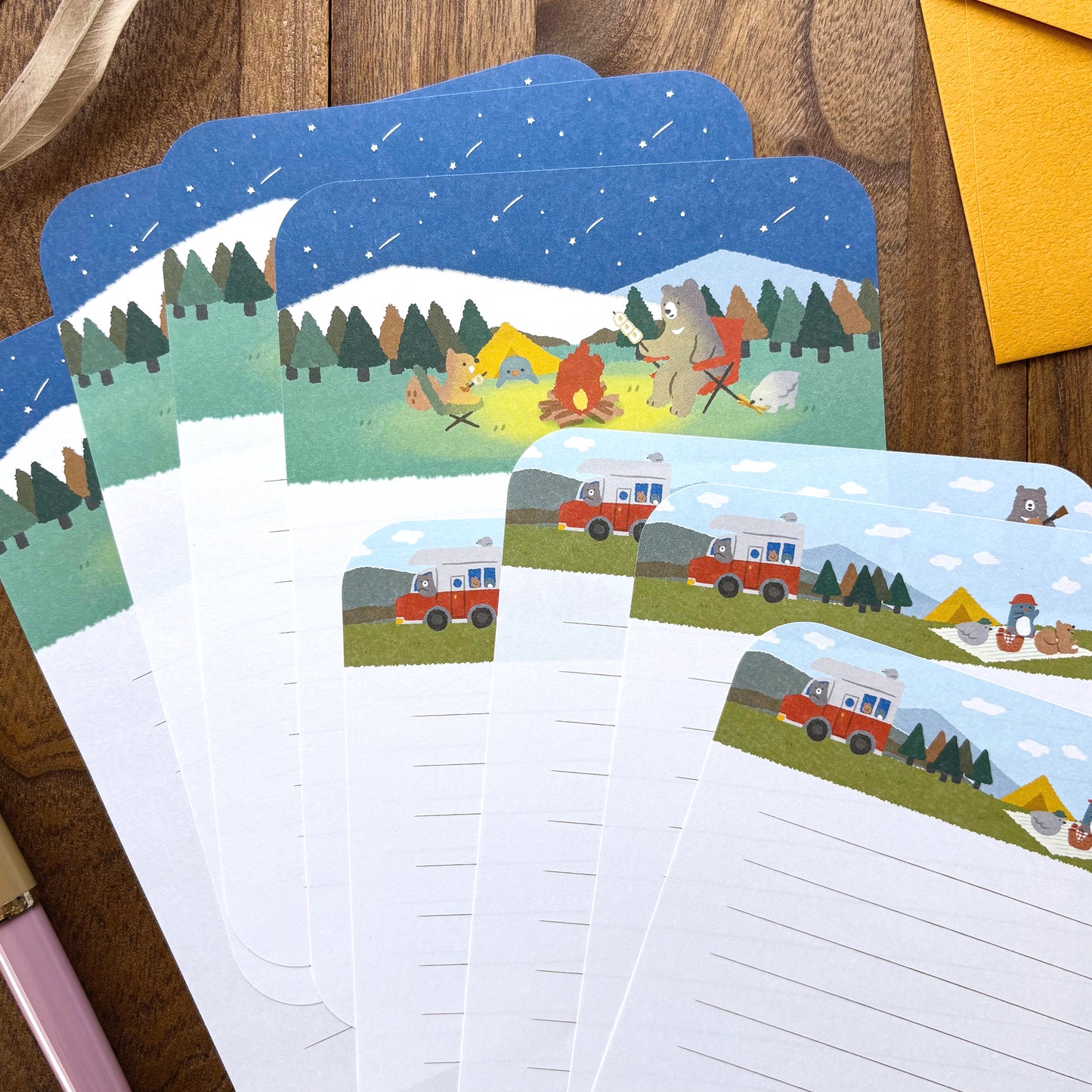 Animal Friends Letter Set - Camping