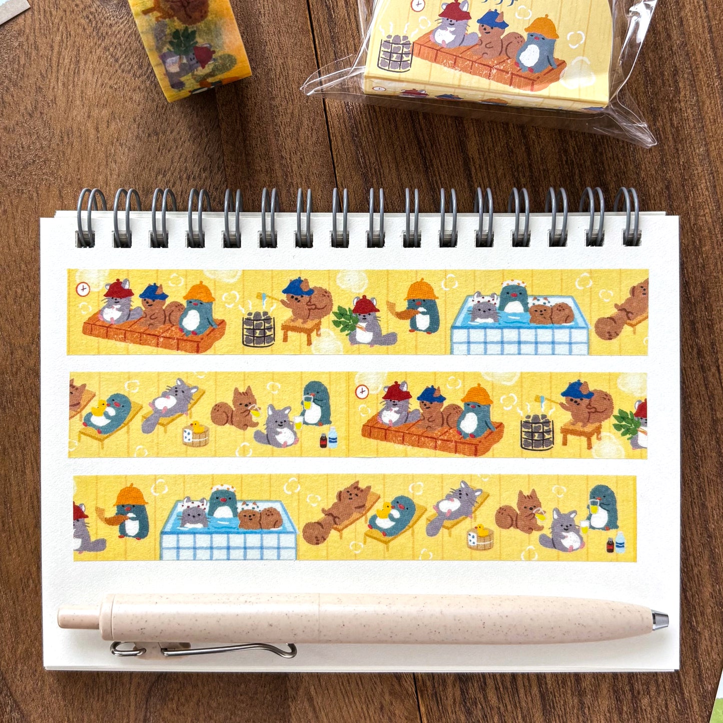 Animal Friends Washi Tape - Sauna