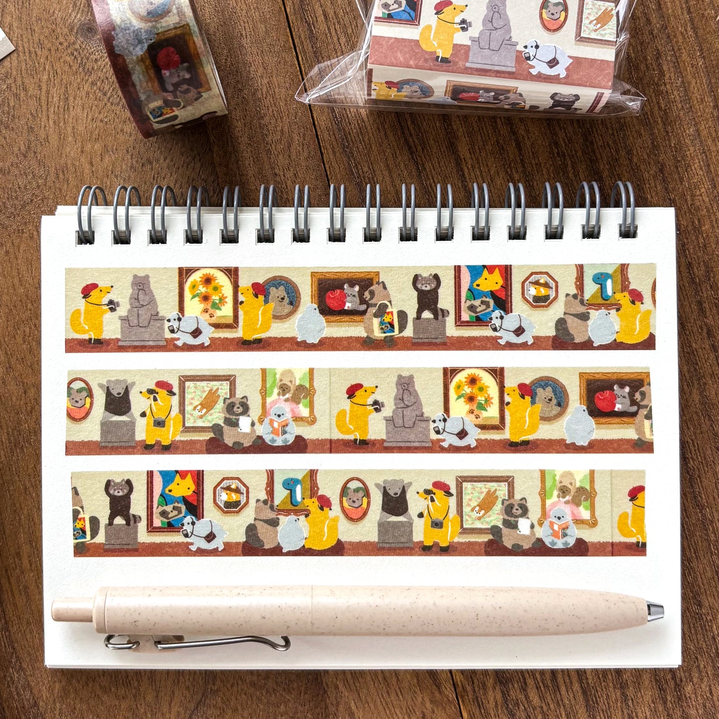 Animal Friends Washi Tape - Art Museum