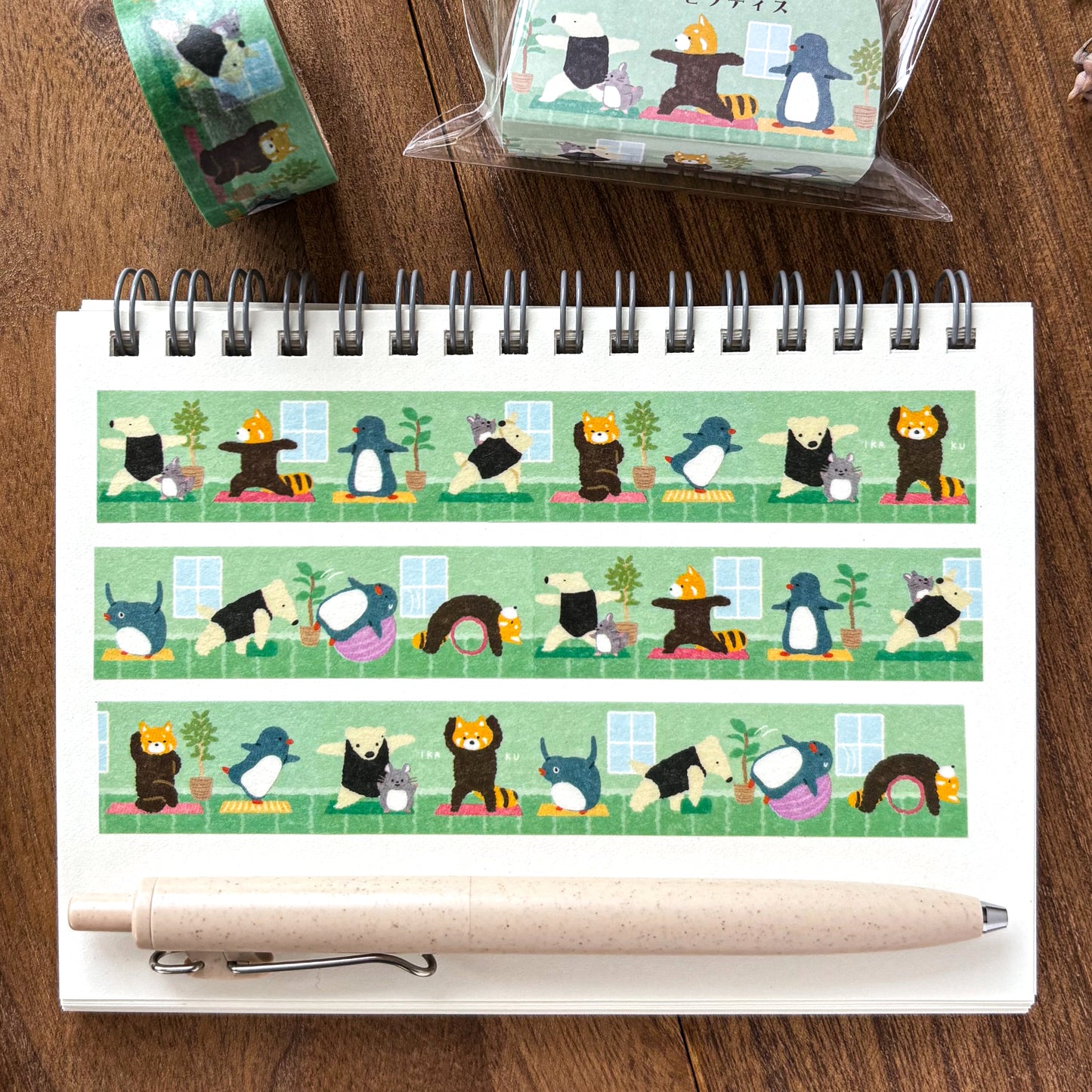 Animal Friends Washi Tape - Yoga