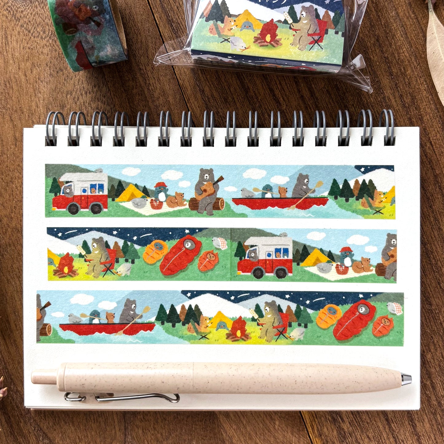Animal Friends Washi Tape - Camping
