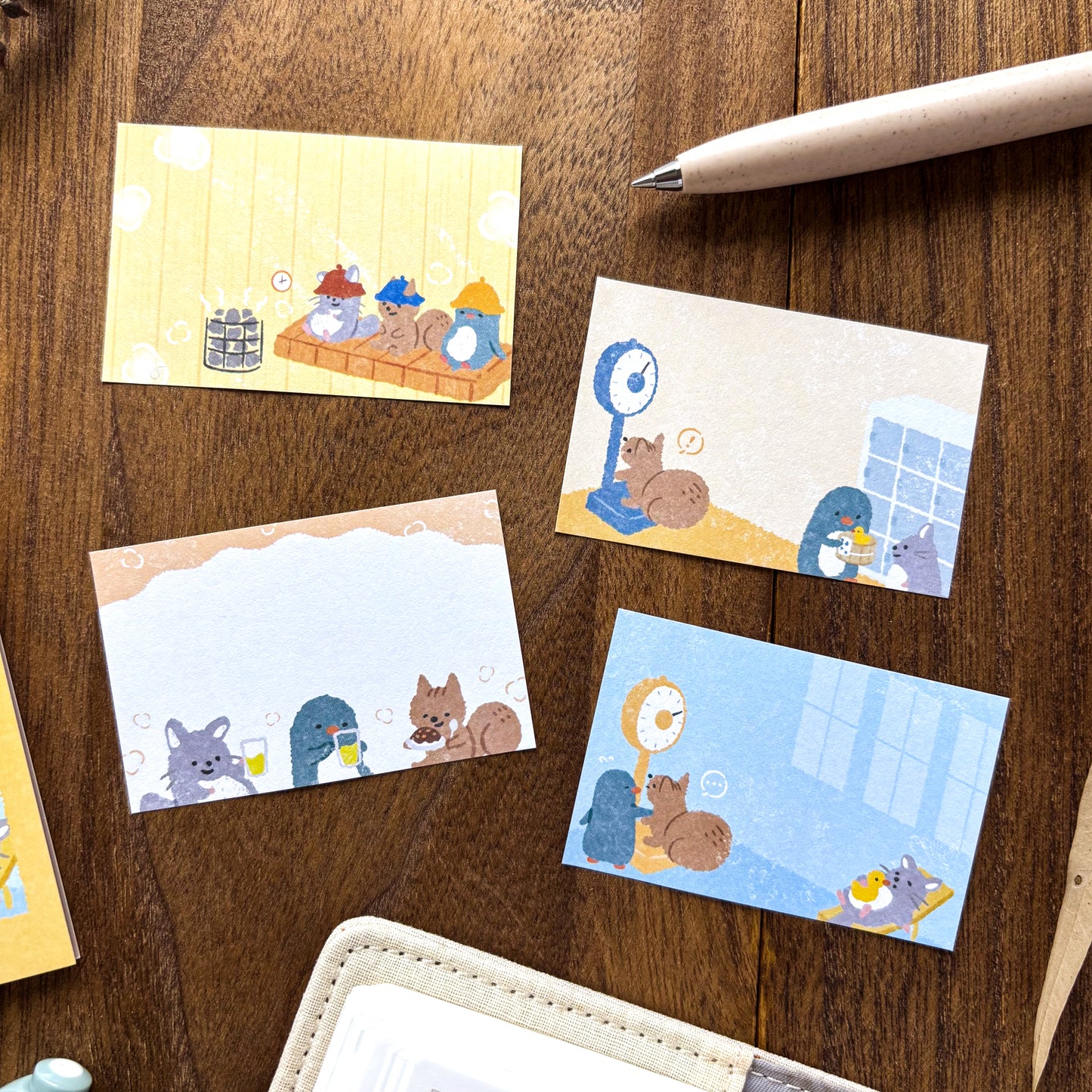 Animal Friends Sticky Notes - Sauna